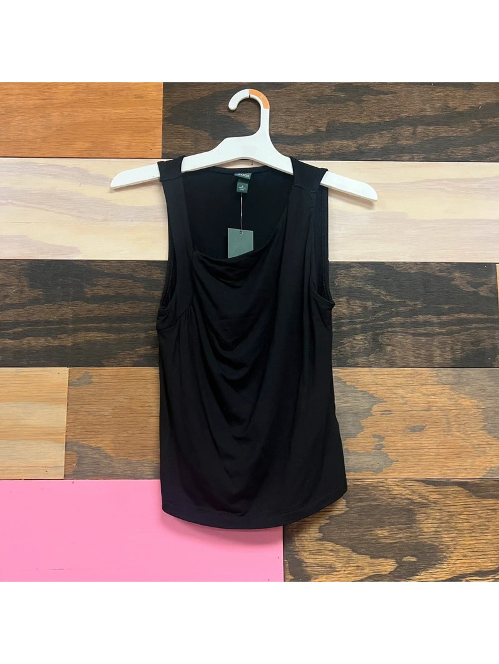 Wild Fable Black Sleeveless Cowl Neck Tank Top
